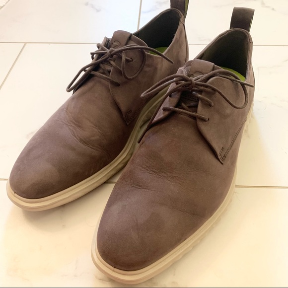 Ecco Brown Suede lace up Size 44 (size 10.5) - Picture 1 of 5